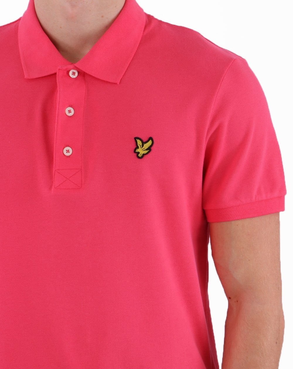 Lyle And Scott Polo Shirt Electric Pink - Image 2