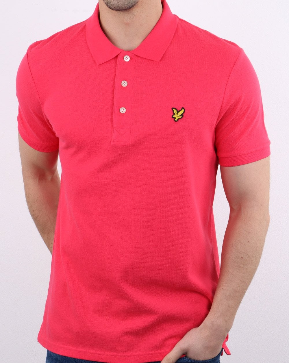 Lyle And Scott Polo Shirt Geranium Pink - Image 2
