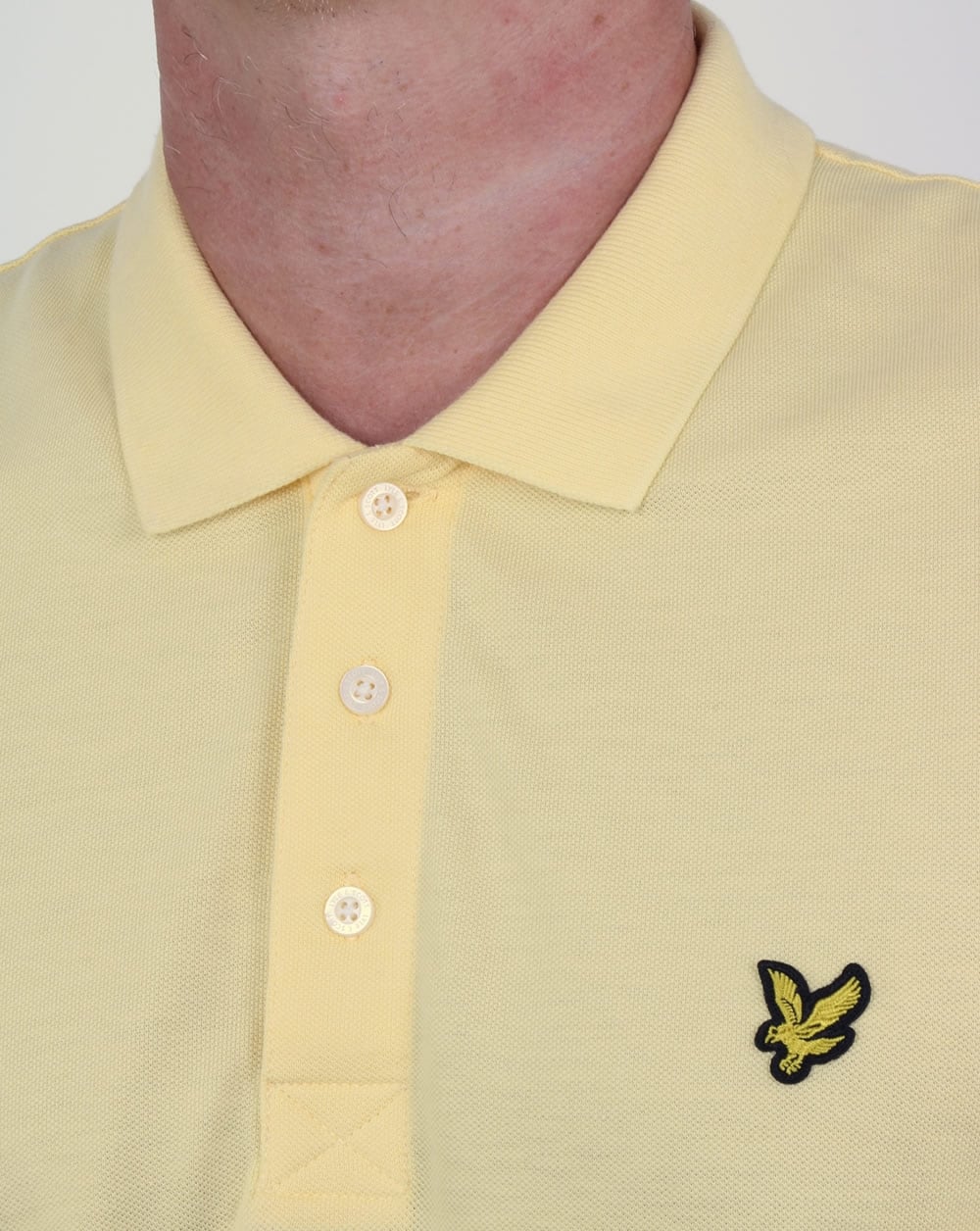 Lyle And Scott Polo Shirt Pale Yellow - Image 2