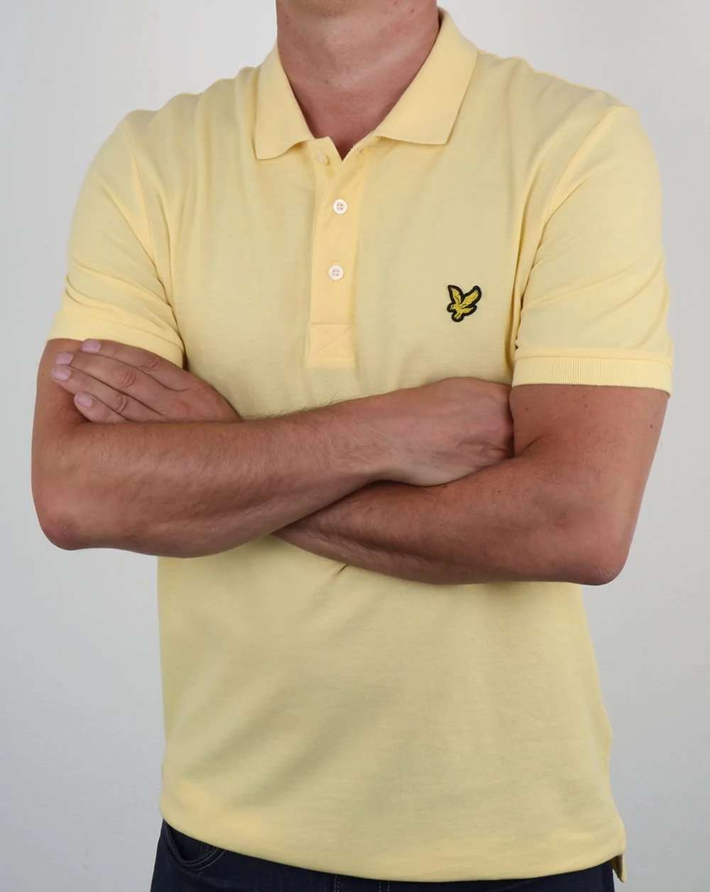 Lyle And Scott Polo Shirt Pale Yellow - Image 4