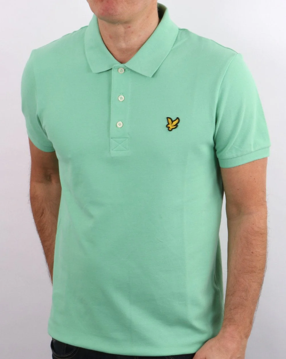 Lyle And Scott Polo Shirt Sea Mint - Image 2