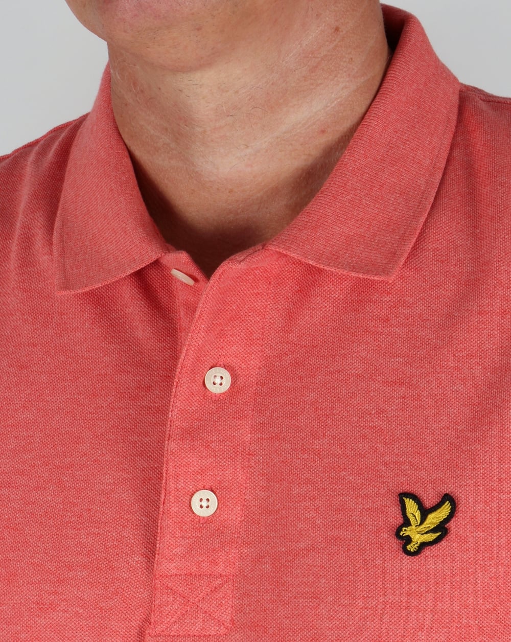 Lyle And Scott Polo Shirt Terracotta Marl - Image 2