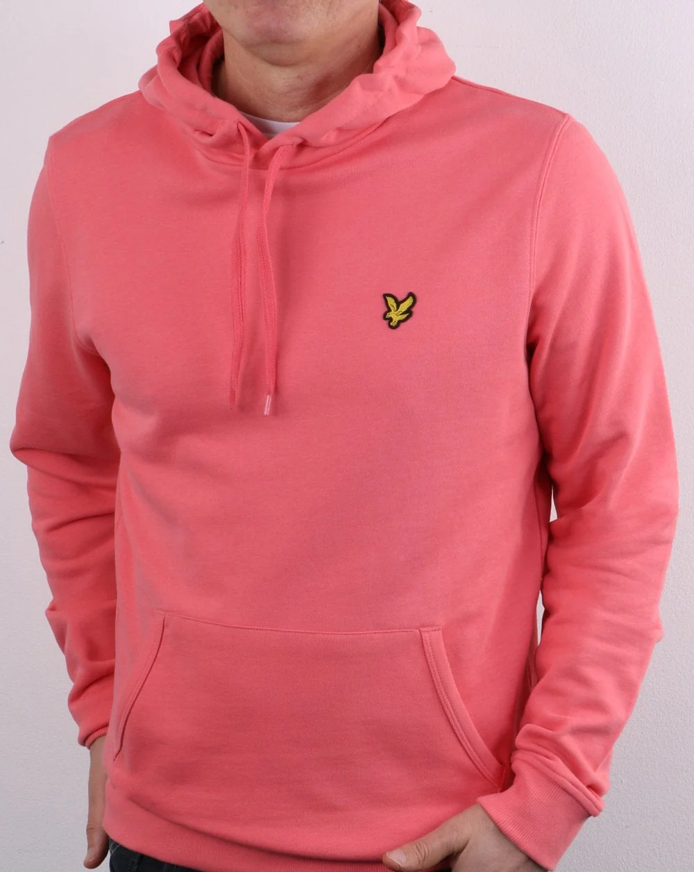 Lyle And Scott Pullover Hoodie Coral Pink - Image 3