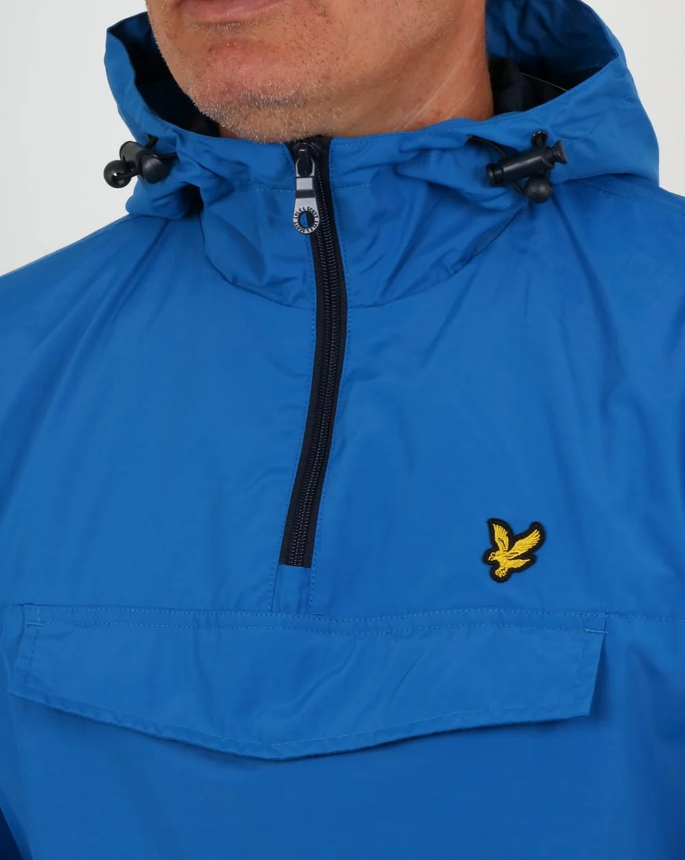 Lyle And Scott Qtr Zip Overhead Jacket Blue - Image 2