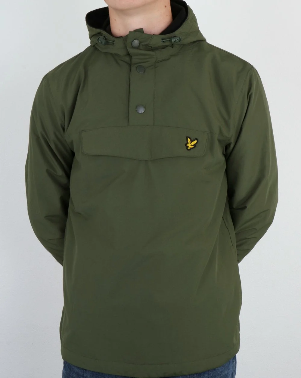 Lyle And Scott Quarter Zip Overhead Jacket Woodland Green