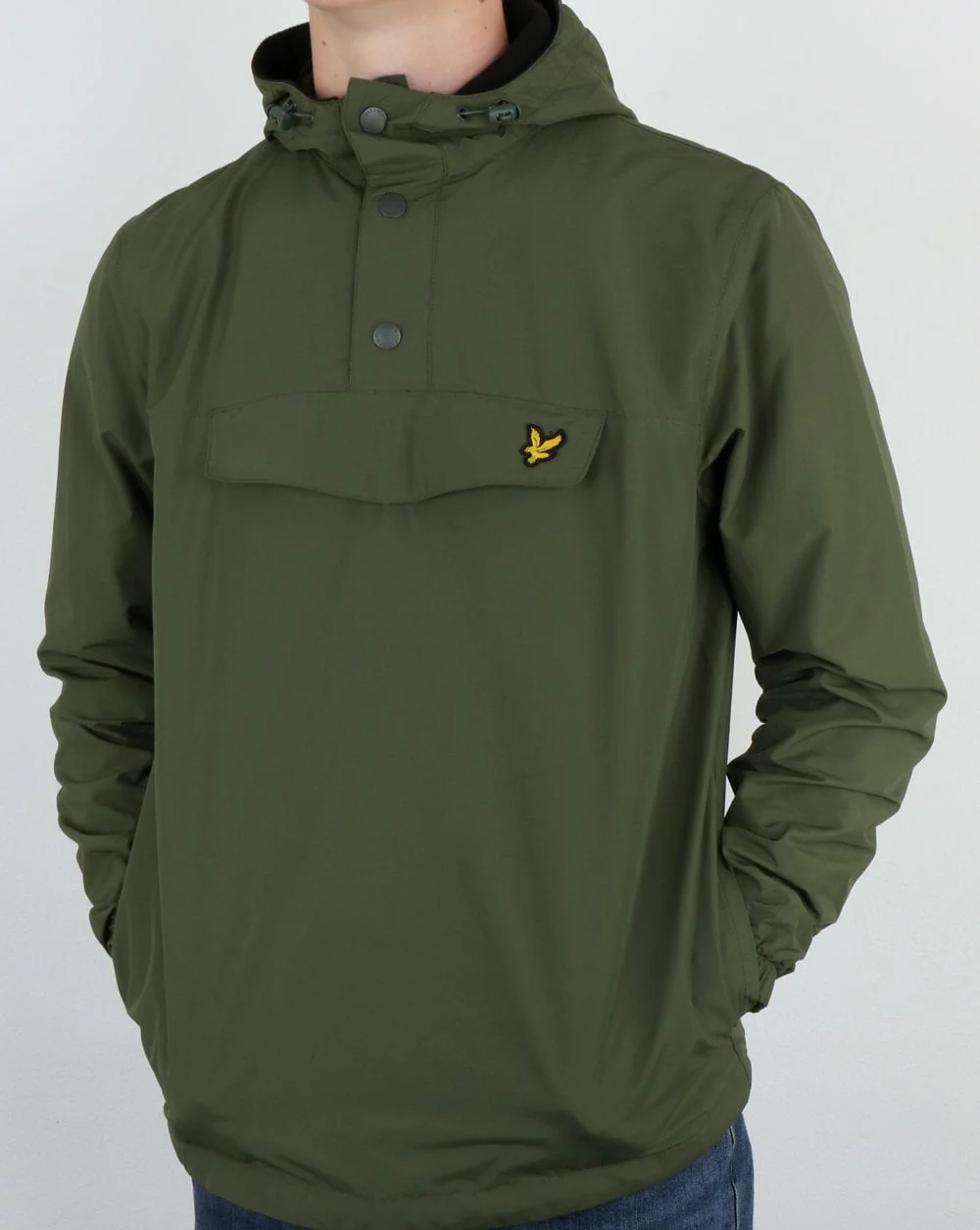 Lyle And Scott Quarter Zip Overhead Jacket Woodland Green - Image 2