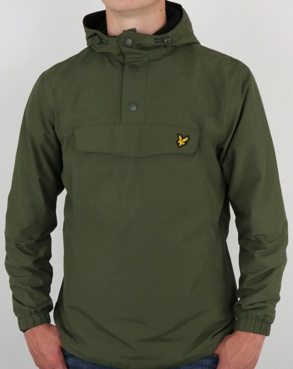 Lyle And Scott Quarter Zip Overhead Jacket Woodland Green - Image 4