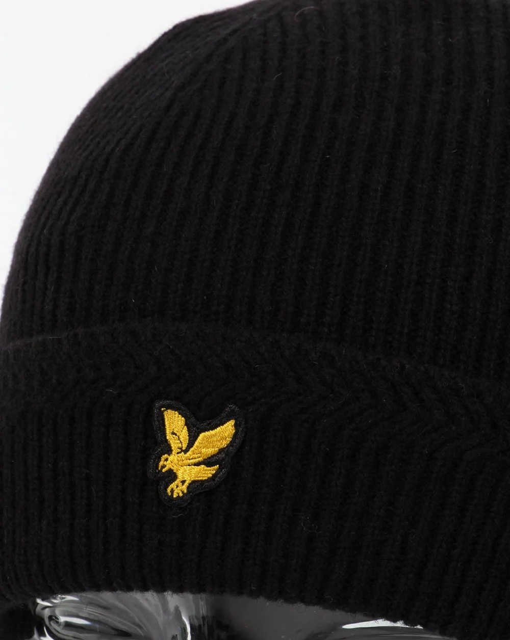 Lyle And Scott Ribbed Beanie Black - Image 2