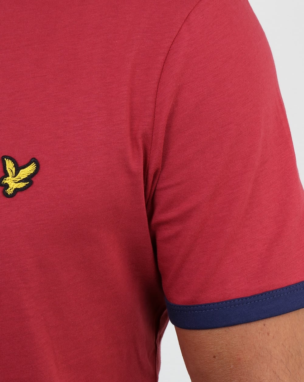 Lyle And Scott Ringer T Shirt Pomegranate - Image 3