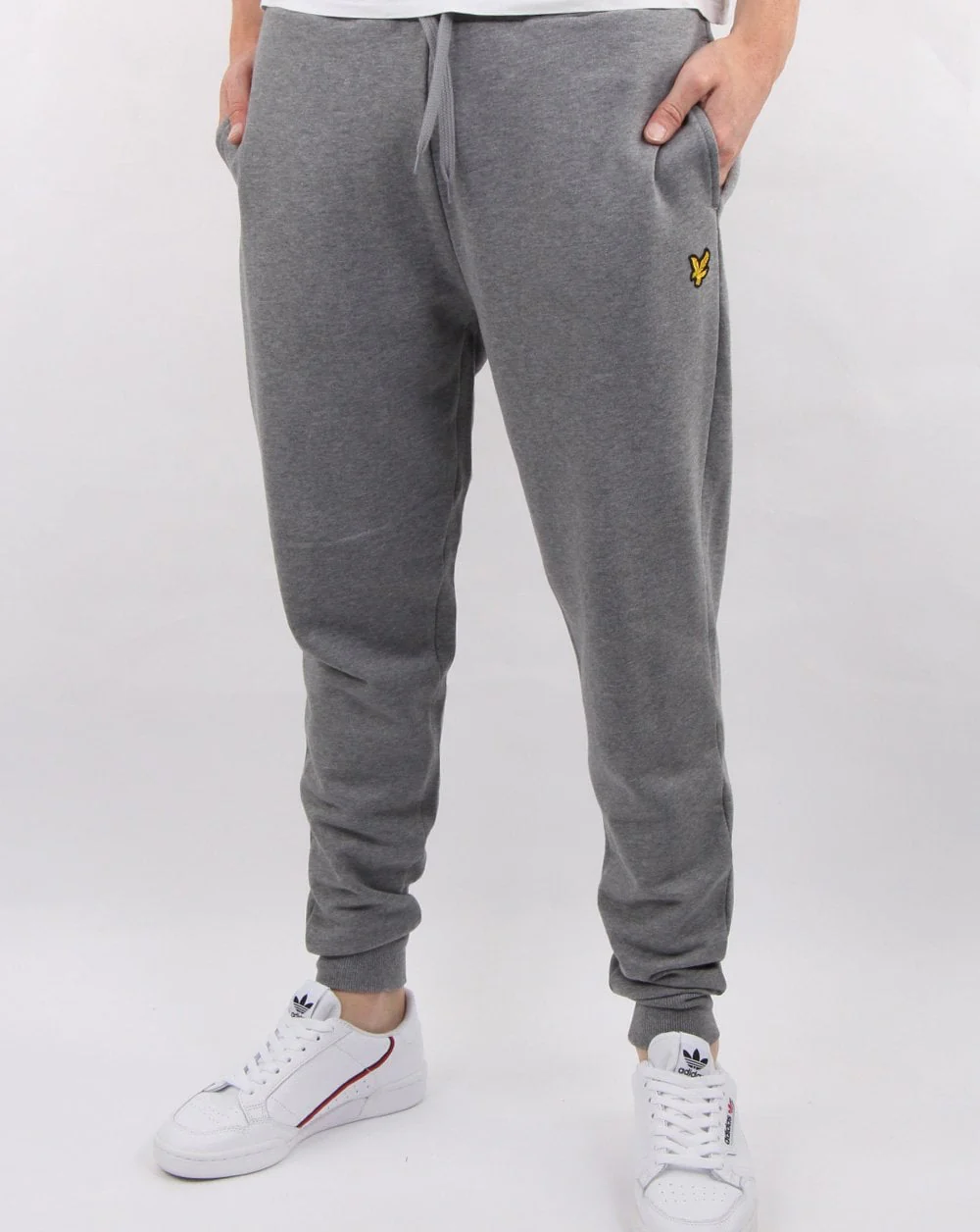 Lyle And Scott Slim Sweat Pant Mid Grey Marl