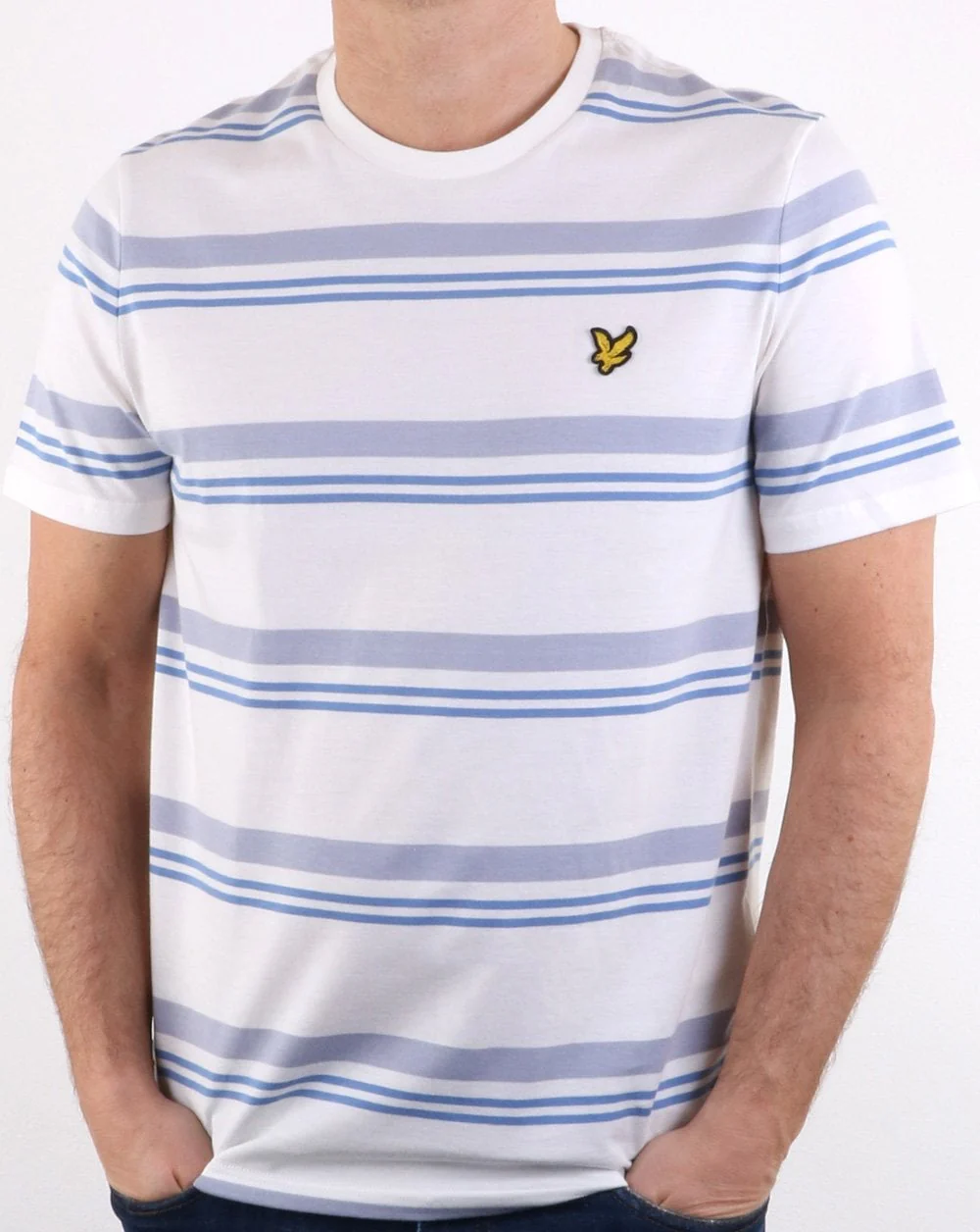 Lyle And Scott Stripe T-shirt White - Image 2