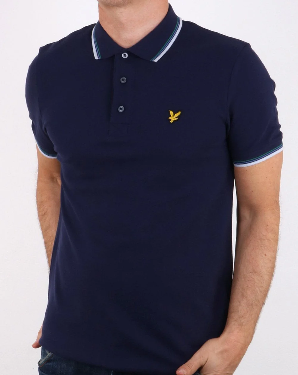 Lyle And Scott Tipped Polo Shirt Navy - Image 2