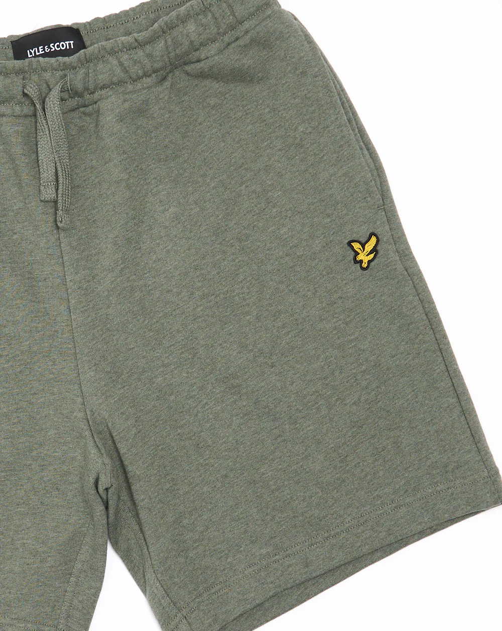 Lyle & Scott Tri Marl Sweat Shorts Khaki Green - Image 2