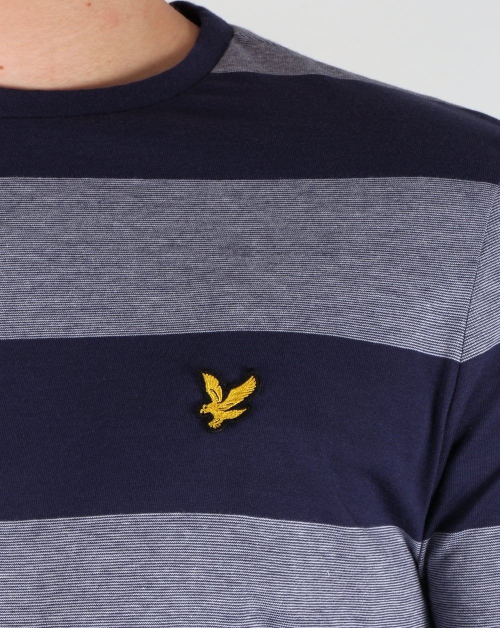 Lyle And Scott Wide Stripe T-shirt Navy - Image 2