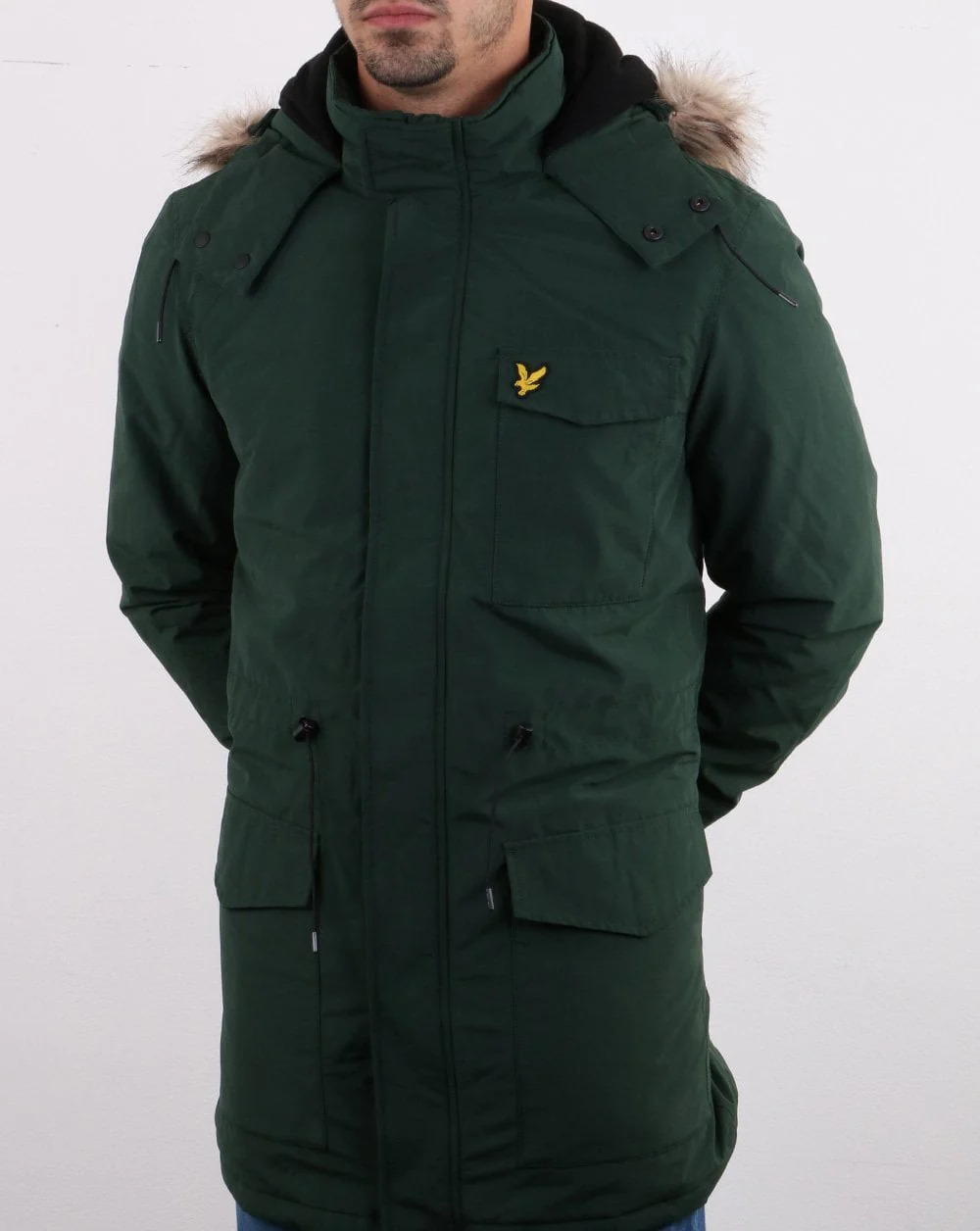 Lyle And Scott Winterweight Microfleece Lined Parka Jade - Image 2