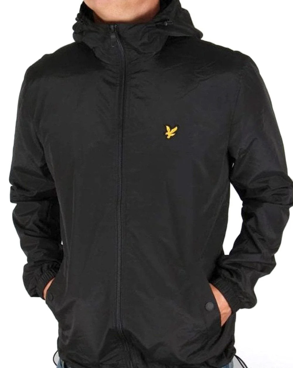 Lyle And Scott Zip Through Hooded Jacket Black - Image 3