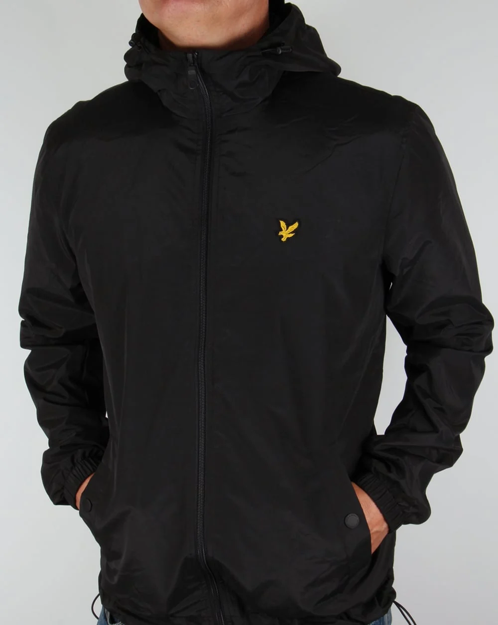 Lyle And Scott Zip Through Hooded Jacket Black