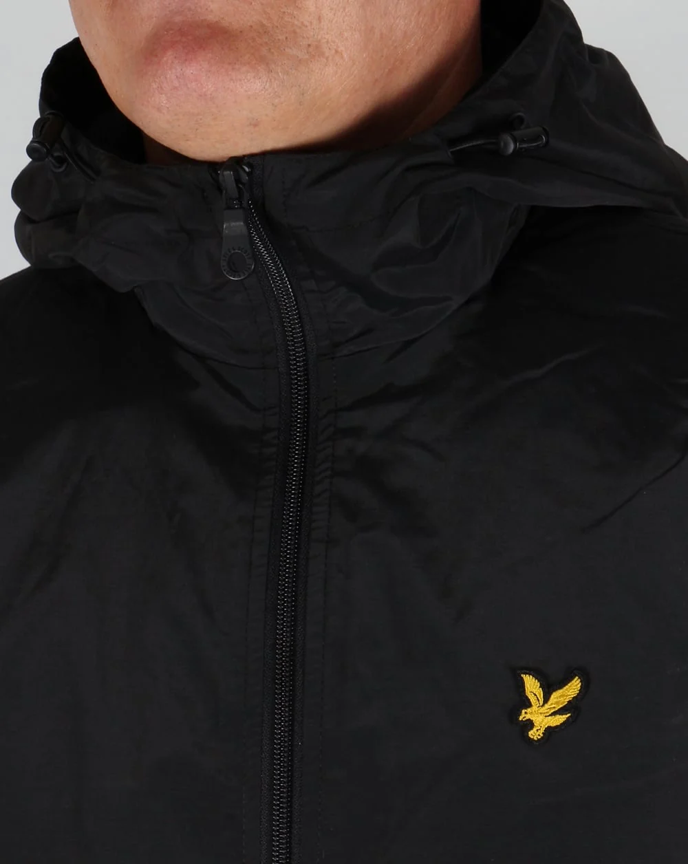 Lyle And Scott Zip Through Hooded Jacket Black - Image 3