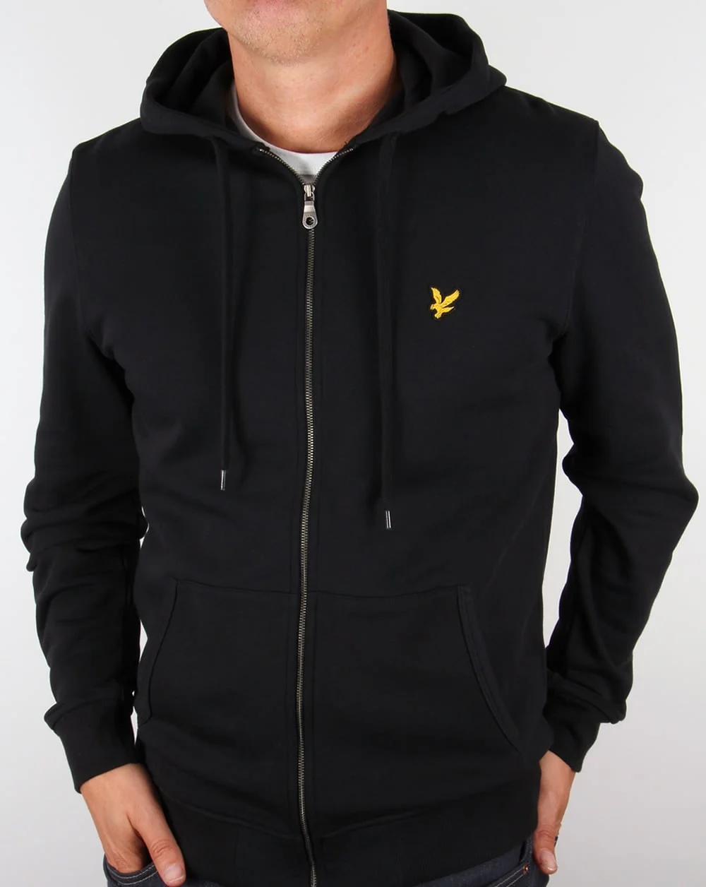 Lyle And Scott Zip Through Hoodie Black