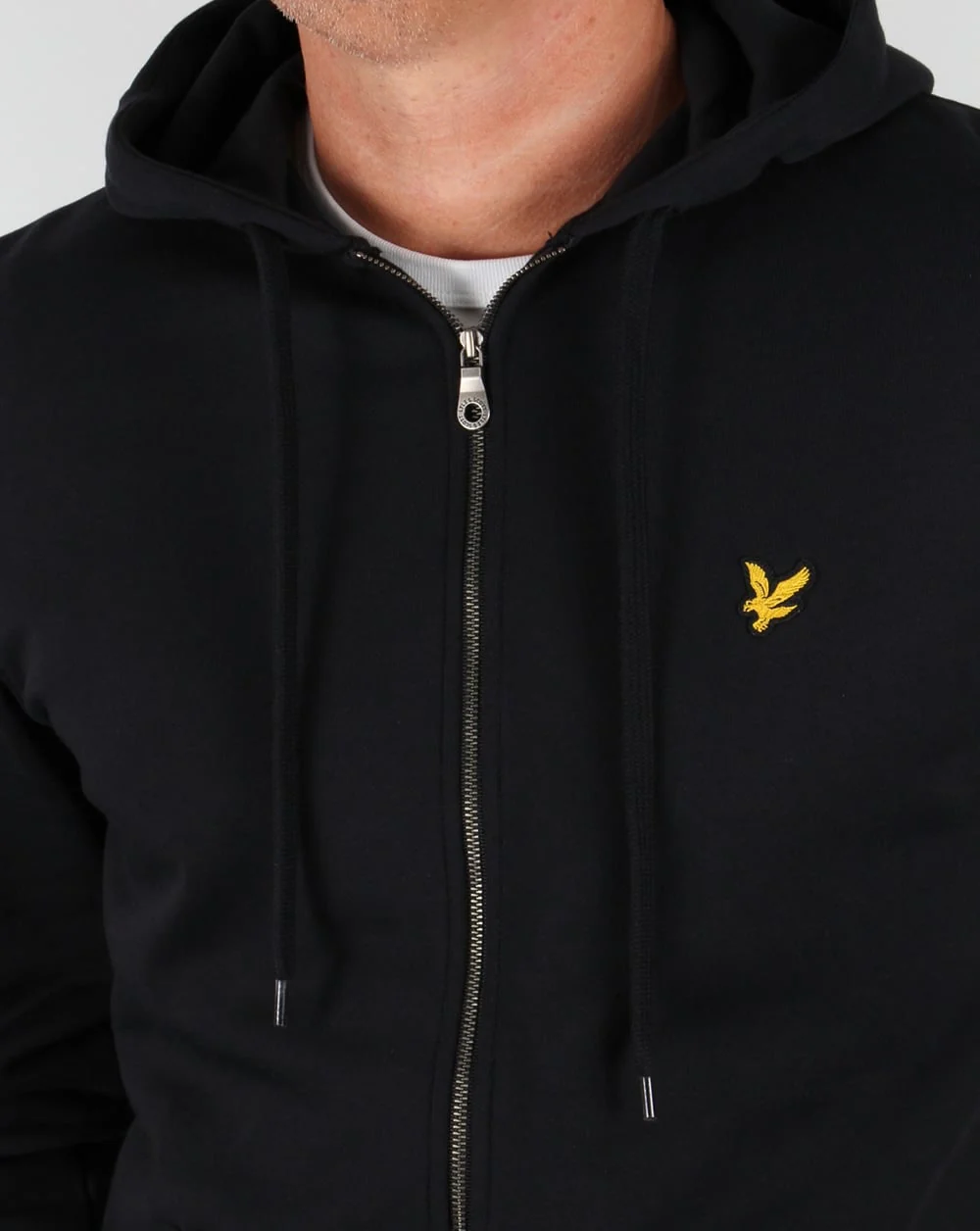 Lyle And Scott Zip Through Hoodie Black - Image 2