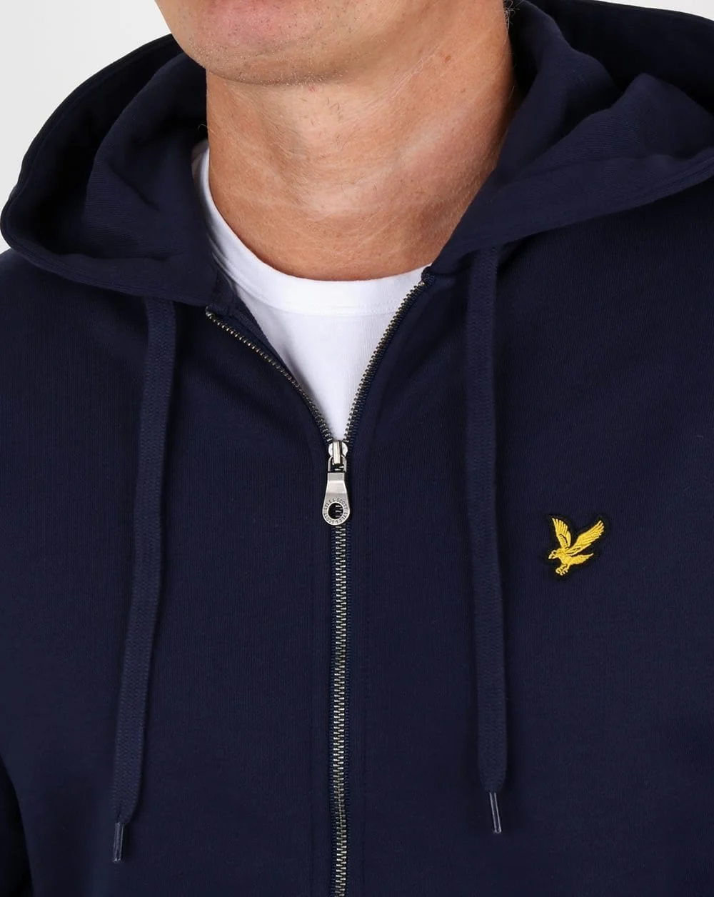 Lyle And Scott Zip Through Hoodie Navy - Image 2