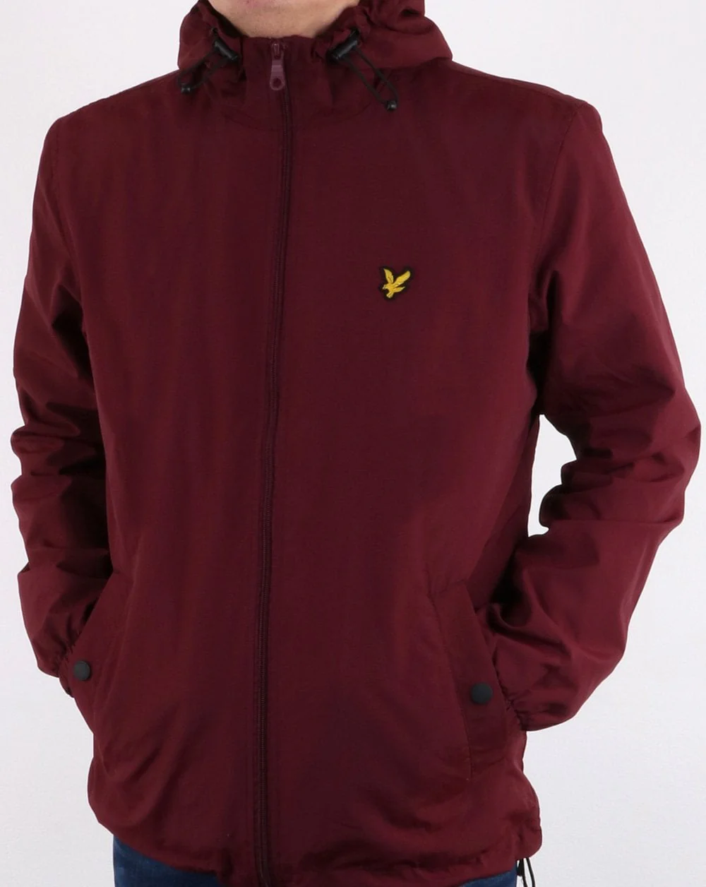 Lyle And Scott Zip Through Microfleece Lined Zip Jacket Claret