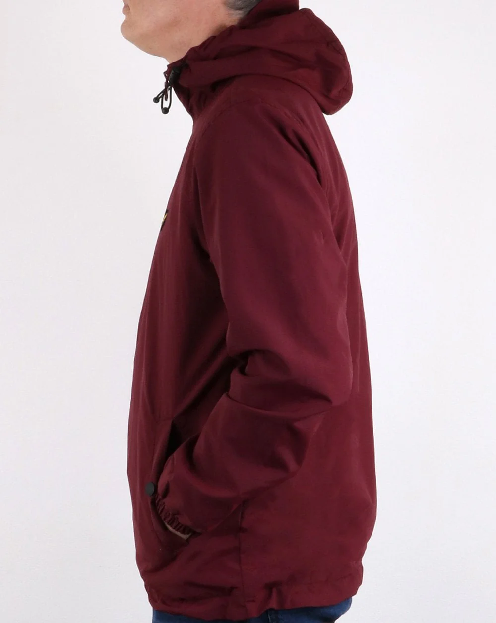Lyle And Scott Zip Through Microfleece Lined Zip Jacket Claret - Image 2