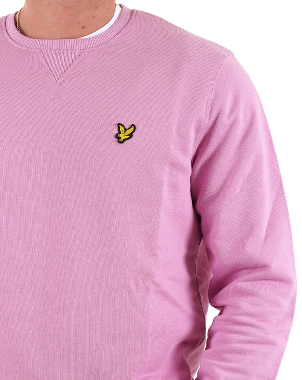 Lyle & Scott Crew Neck Sweatshirt Power Pink - Image 2