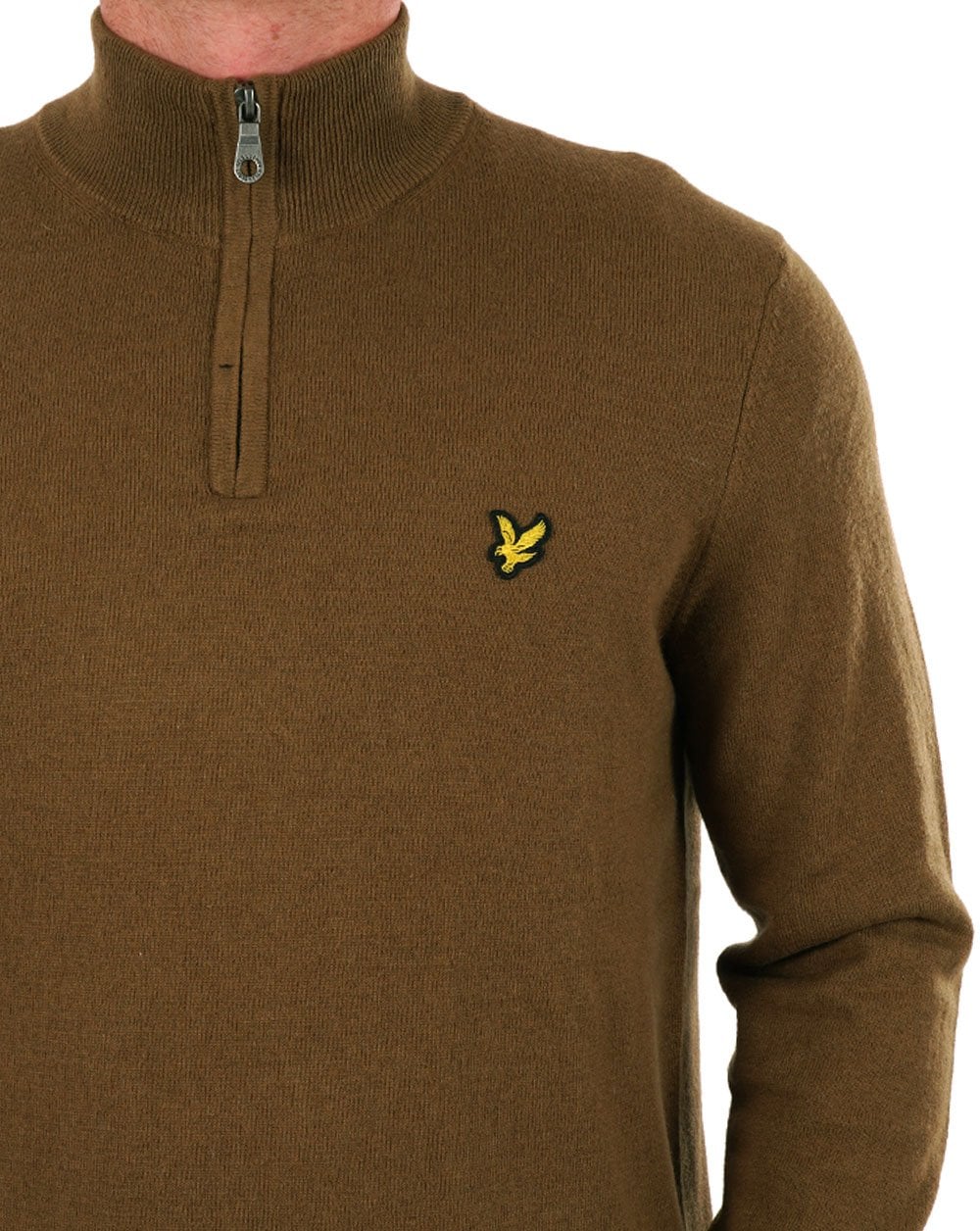 Lyle & Scott Merino Quarter Zip Jumper Wild Nettle - Image 2