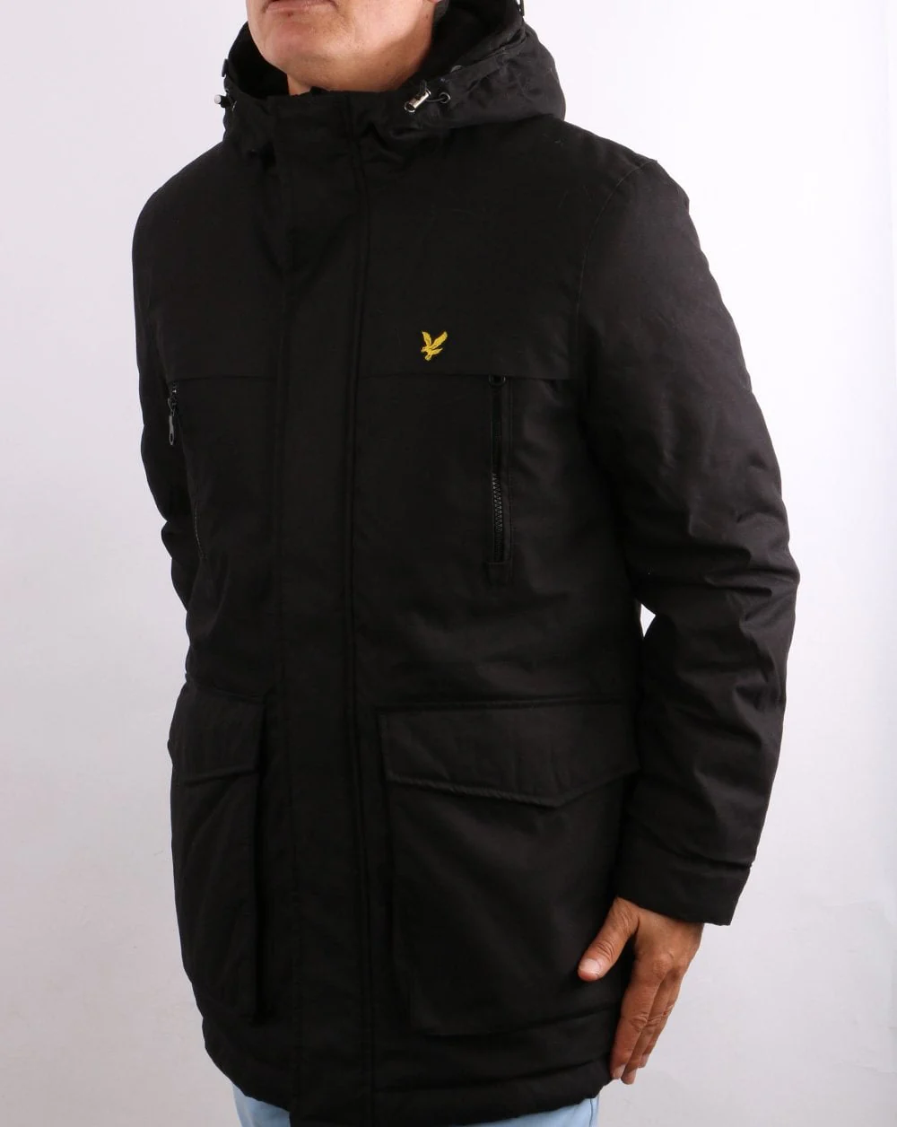 Lyle & Scott Micro Fleece Lined Parka Jet Black - Image 5