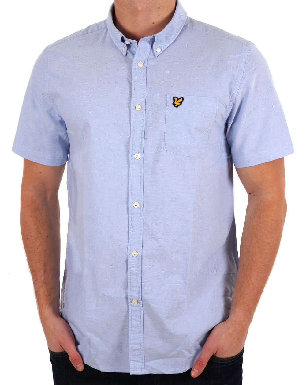 Lyle & Scott Oxford Short Sleeve Shirt Riviera - Image 3