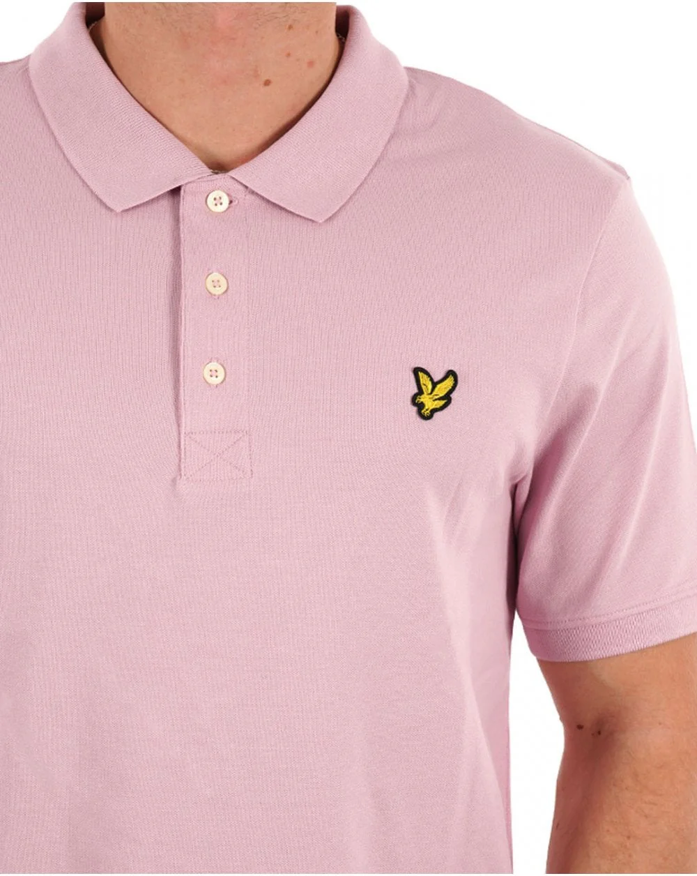 Lyle & Scott Plain Polo Shirt Pink Light - Image 2