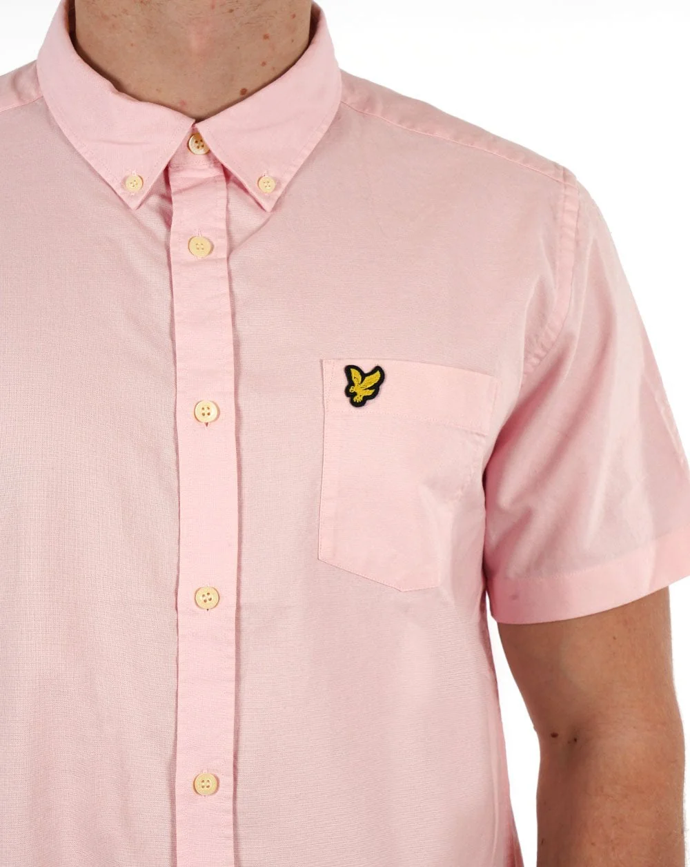 Lyle & Scott Short Sleeve Oxford Shirt Light Pink - Image 2