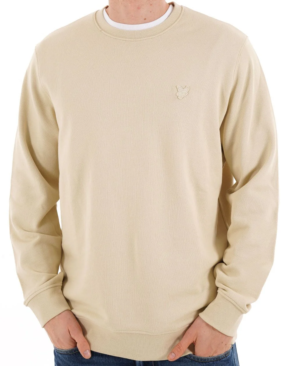 Lyle & Scott Superfine Cotton Crew Sweatshirt Pale Brass