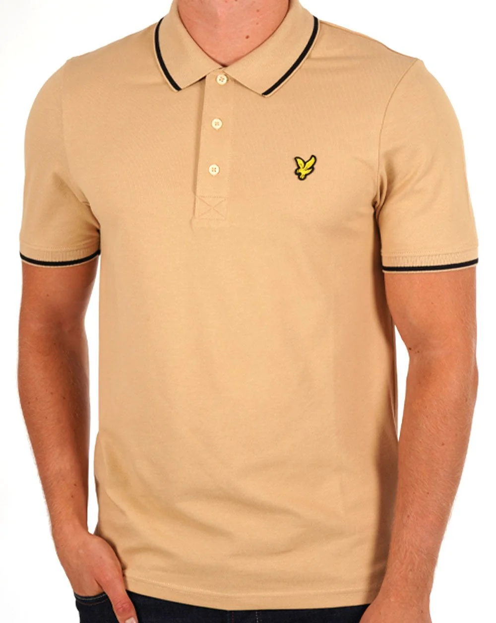Lyle & Scott Tipped Polo Shirt Biscuit