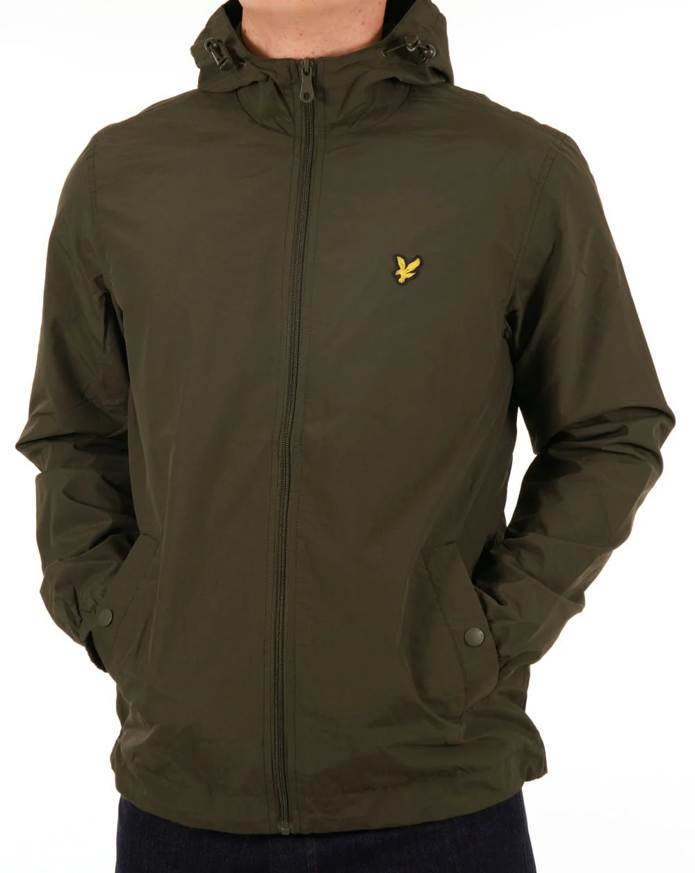 Lyle & Scott Zip Through Hooded Jacket Olive - Image 2