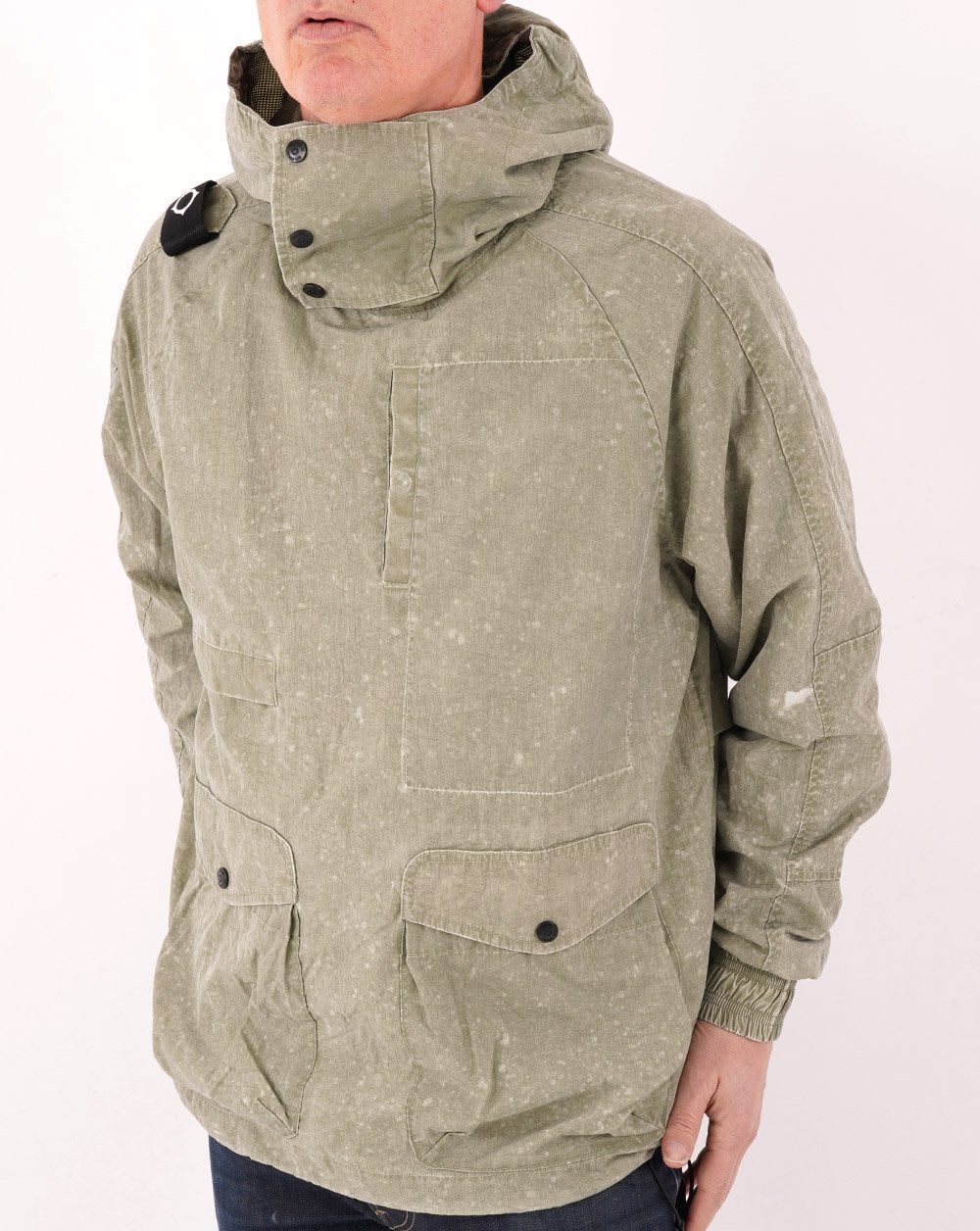 MA.STRUM Acid Wash Smock Green - Image 3