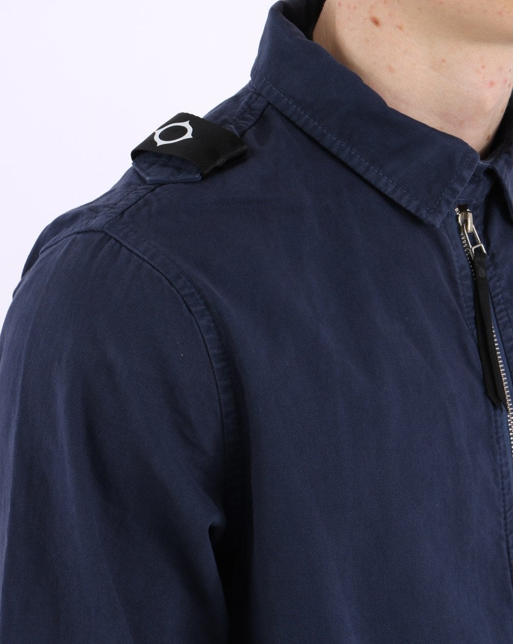 MA.STRUM Garment Dyed Zip Overshirt Ink Navy - Image 2