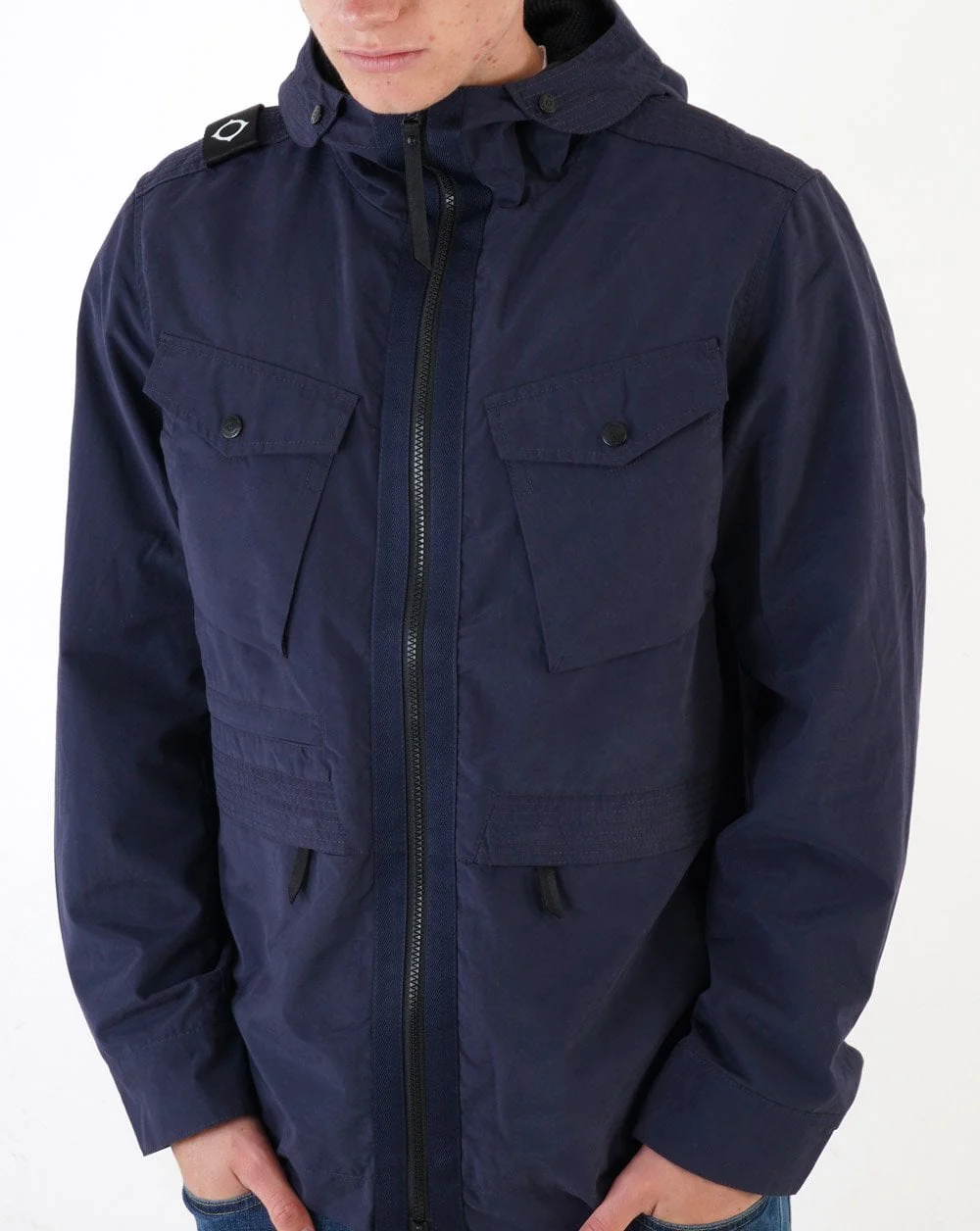 Ma.strum Hooded Jacket Navy - Image 2