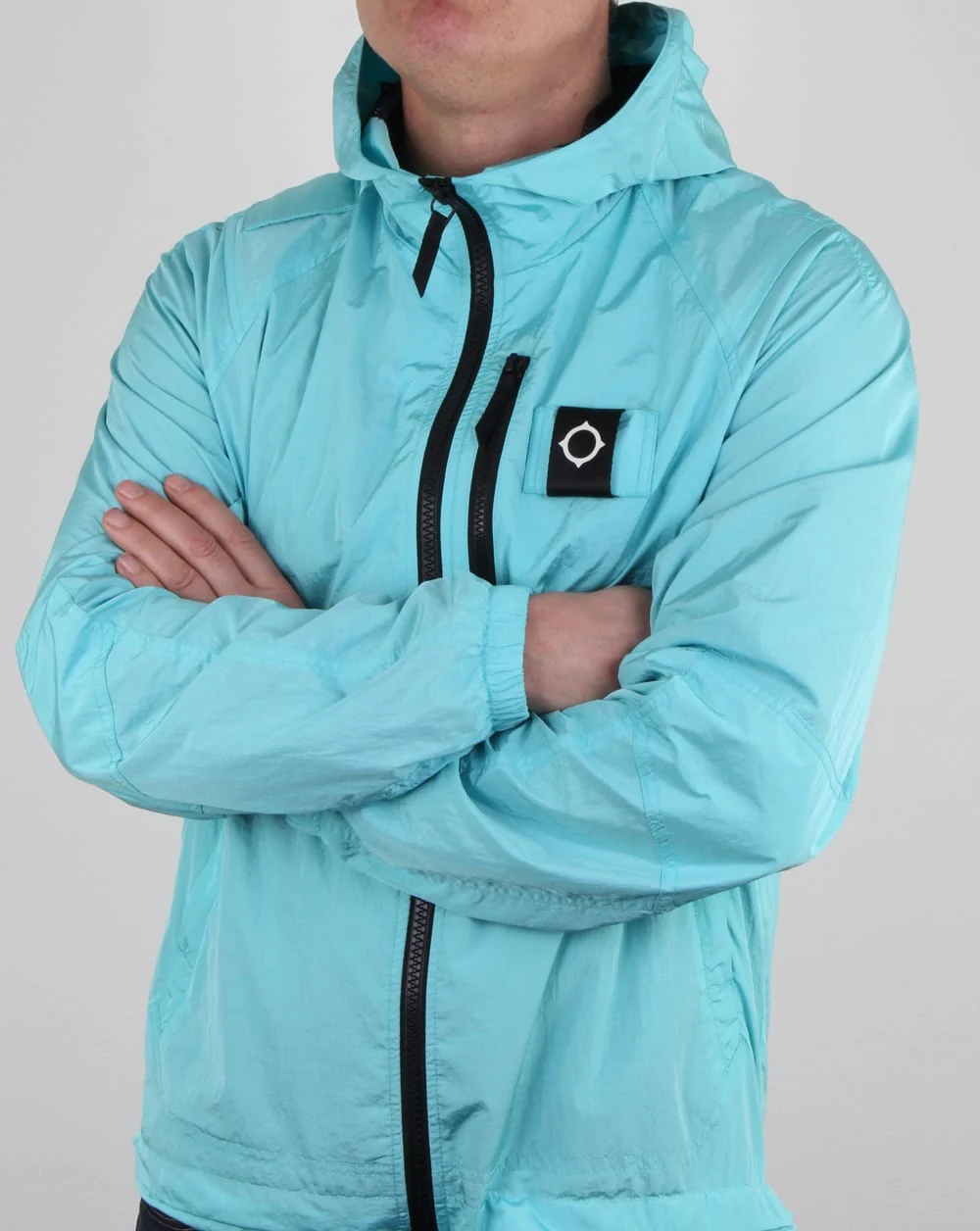 Ma.strum Pegasus Crystal Nylon Jacket Pale Turquoise - Image 4