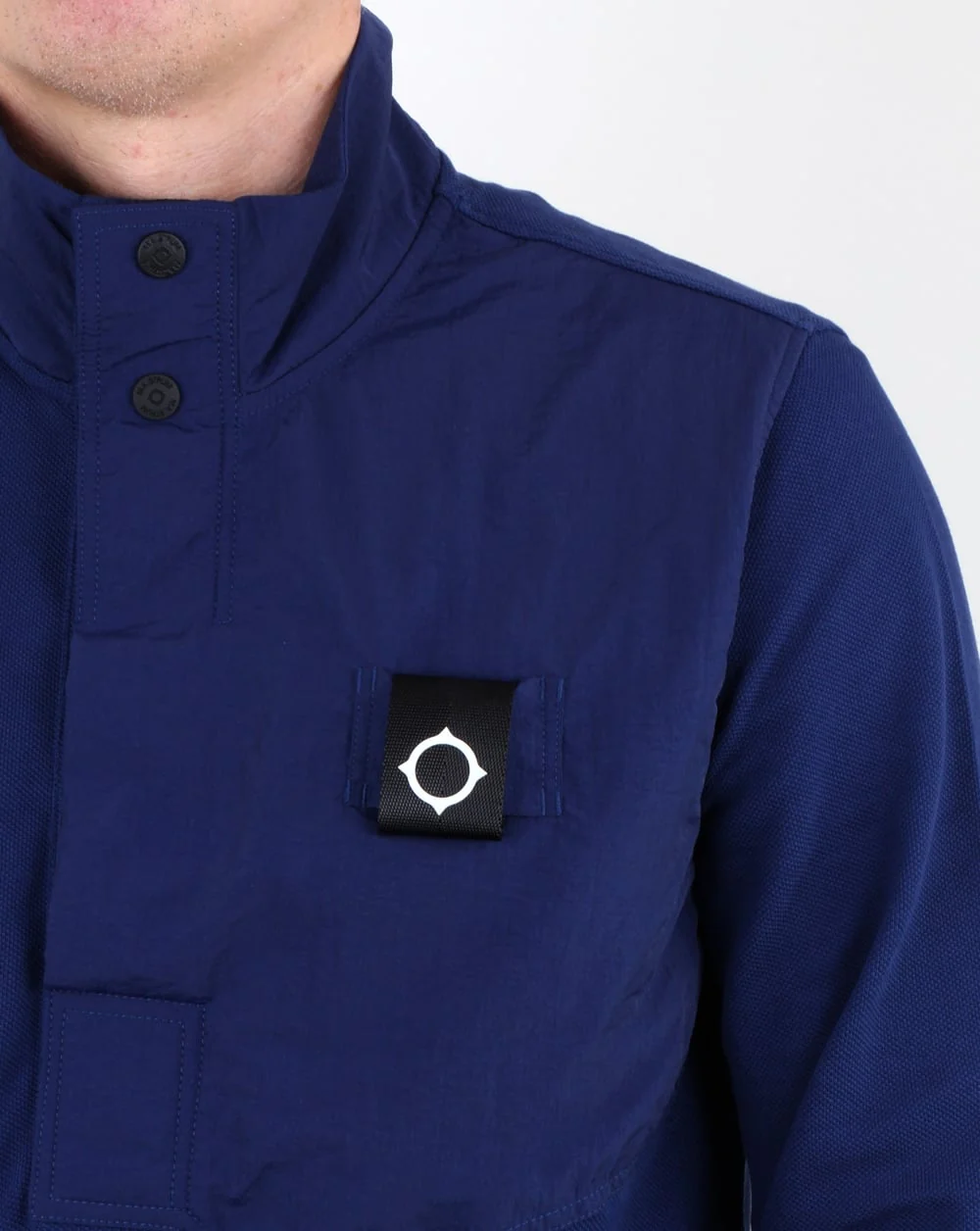 Ma.strum Pique Funnel Neck Dark Navy - Image 2