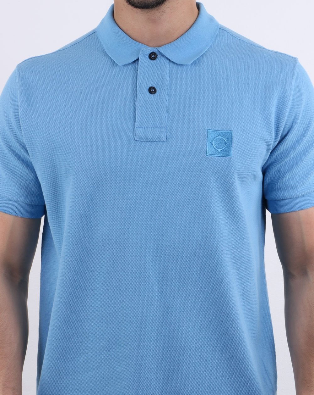 Ma.strum Pique Icon Polo Sky Blue - Image 4