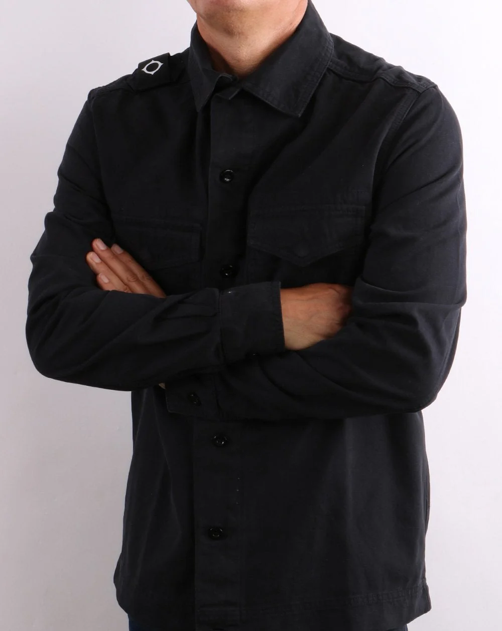 Ma.strum Two Pocket Gd Overshirt Dark Navy - Image 3