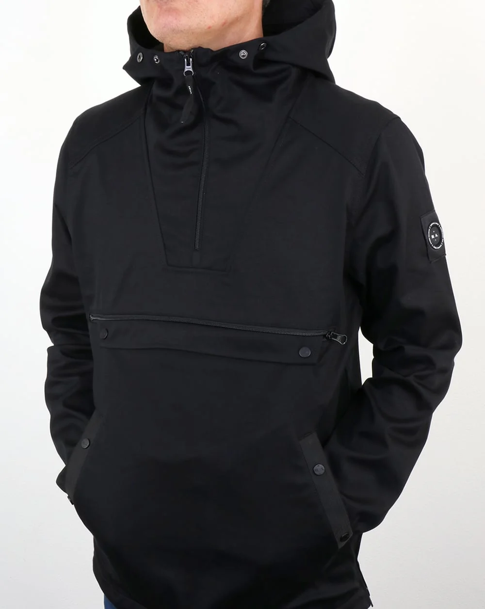 Marshall Artist British Microtwill 1/4 zip jacket Navy