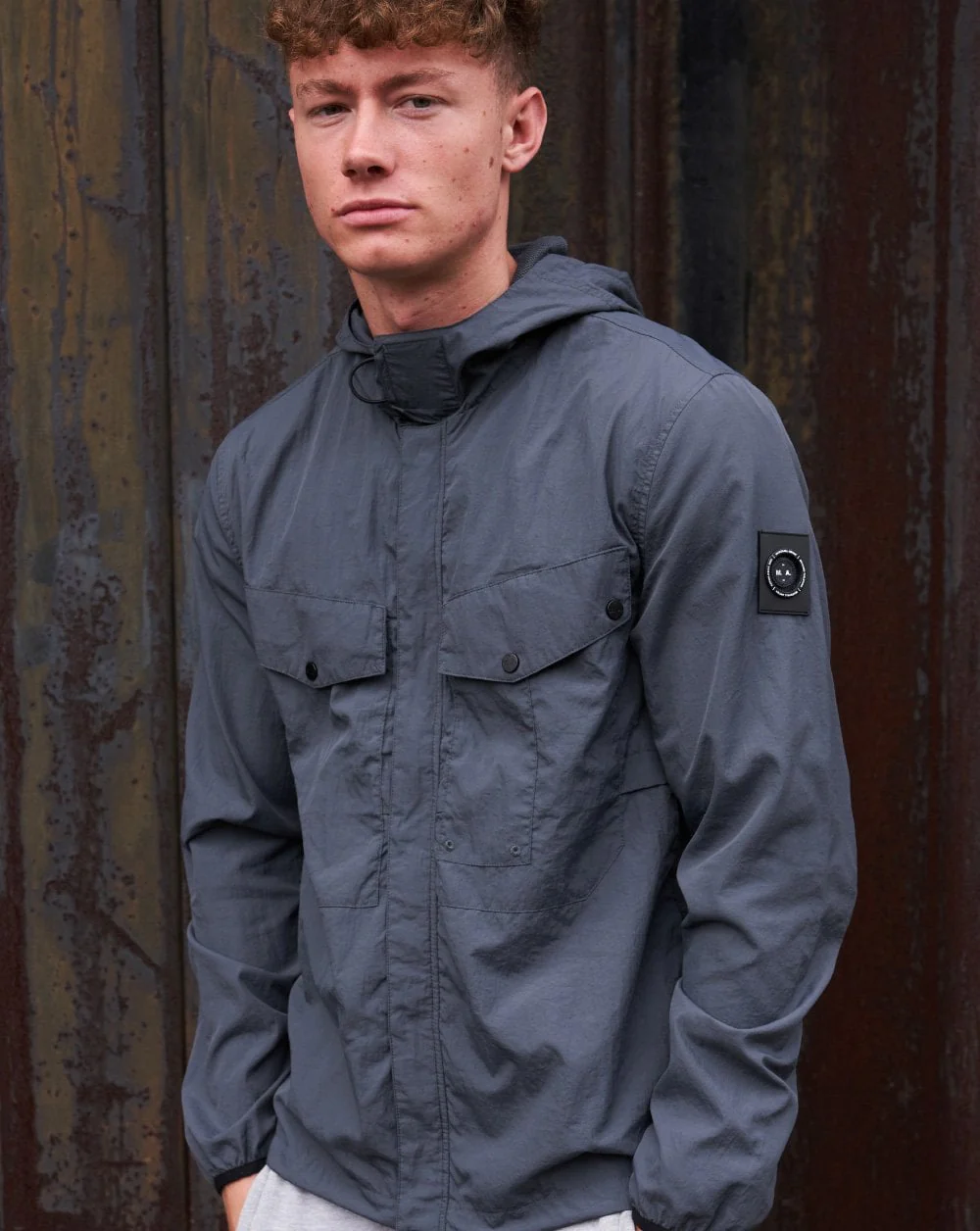 Marshall Artist Exolite Hooded Overshirt Charcoal - Image 4