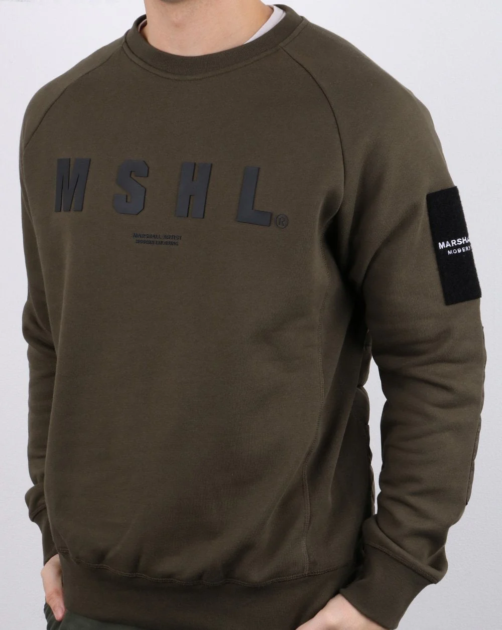 Marshall Artist Hybrid Tech Sweatshirt Khaki