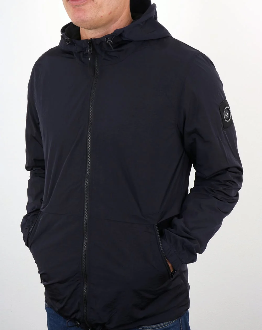 Marshall Artist Liquid Nylon Windrunner Navy - Image 2
