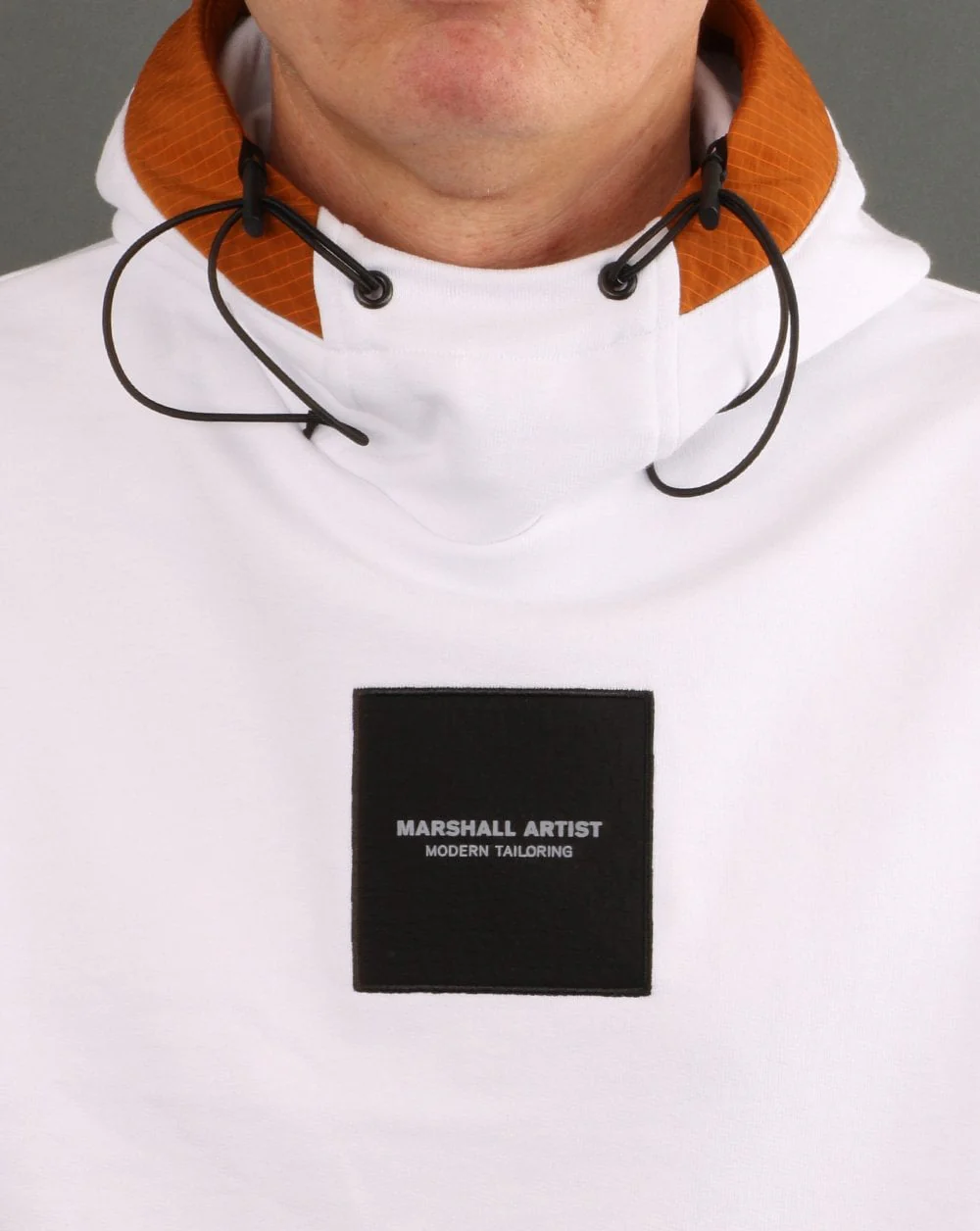 Marshall Artist Liquid Ripstop Logo Hoody White - Image 2