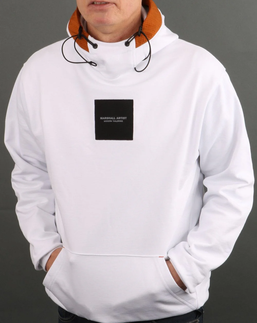 Marshall Artist Liquid Ripstop Logo Hoody White - Image 4