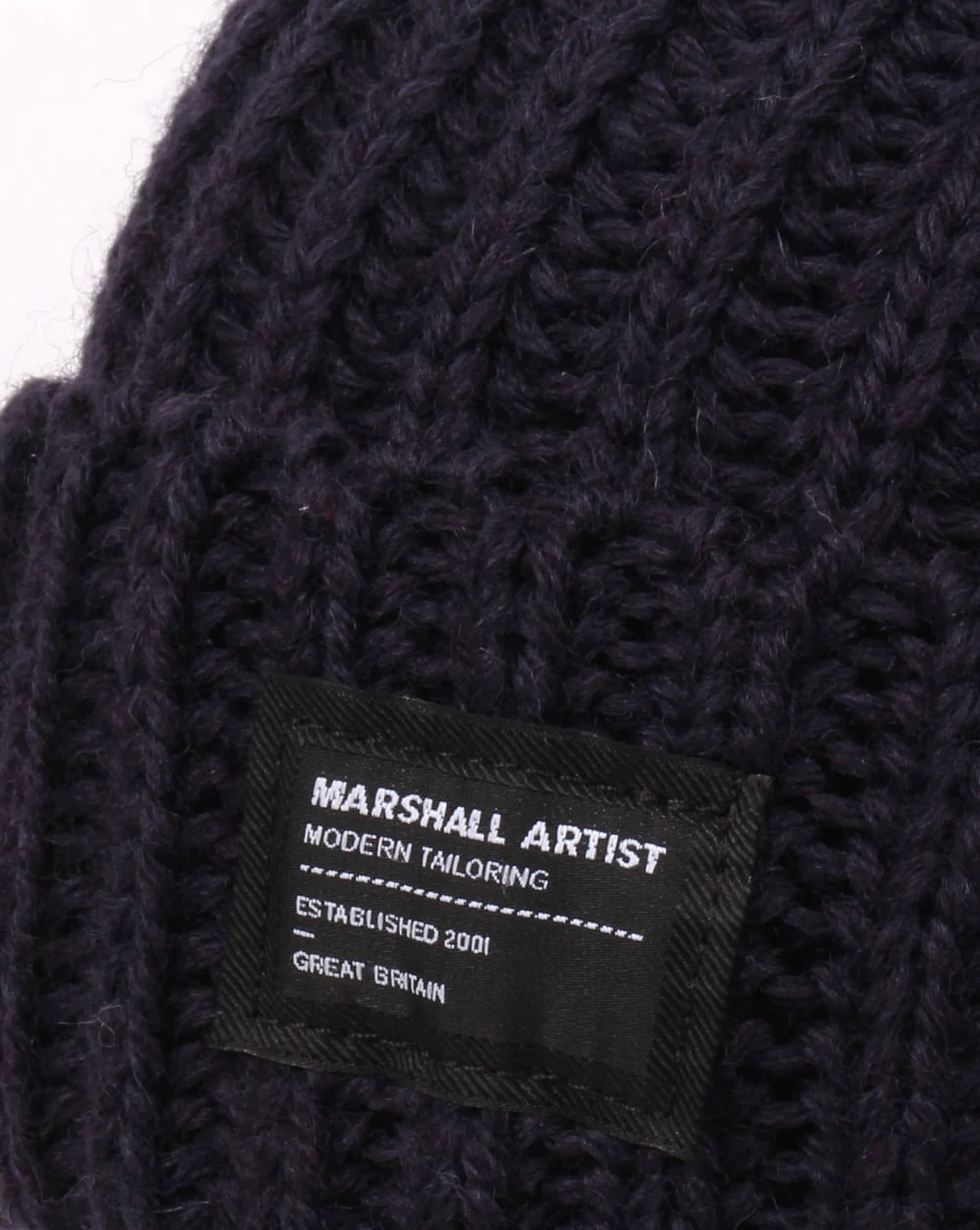 Marshall Artist Made In England Wool Beanie Navy - Image 2